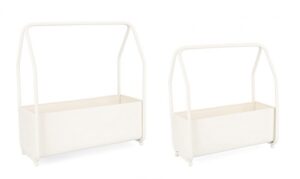 BIZZOTTO Set 2 květináčů KEYRA bílá