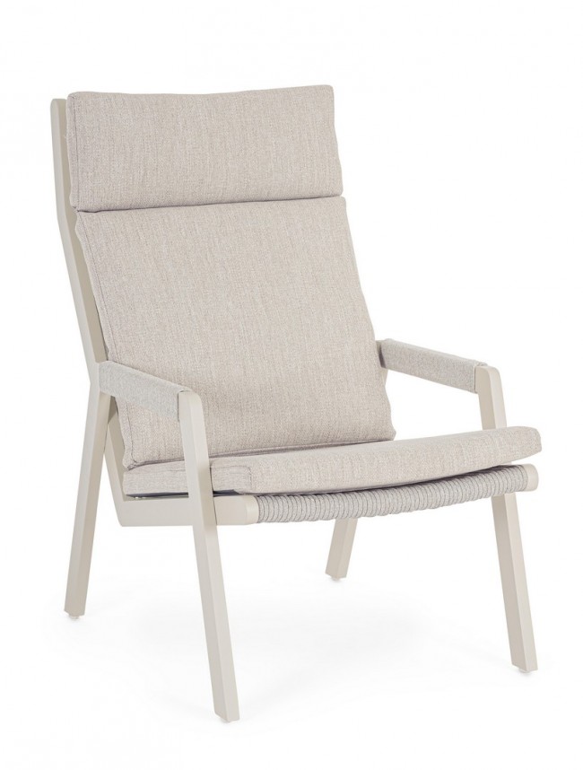 BIZZOTTO Zahradní křeslo EMERY krémové