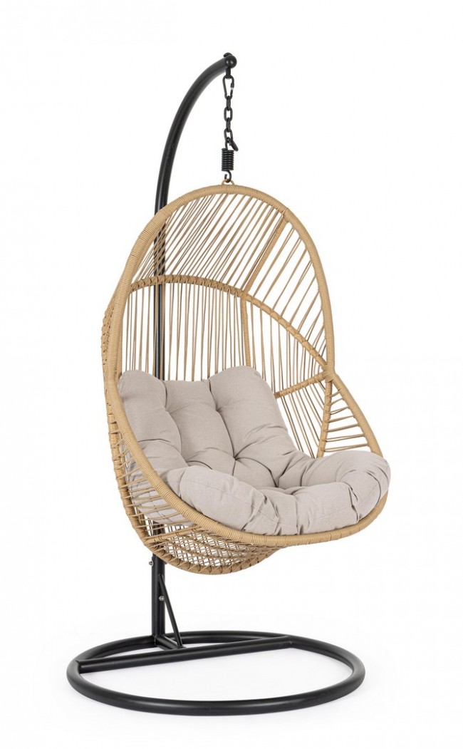 BIZZOTTO Závěsné křeslo MARTINICA černo-hnědé