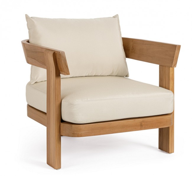 BIZZOTTO Zahradní křeslo EVORA krémové