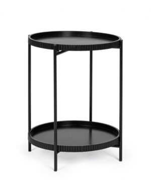 BIZZOTTO Konferenční stolek HERDYS černý ø42 cm