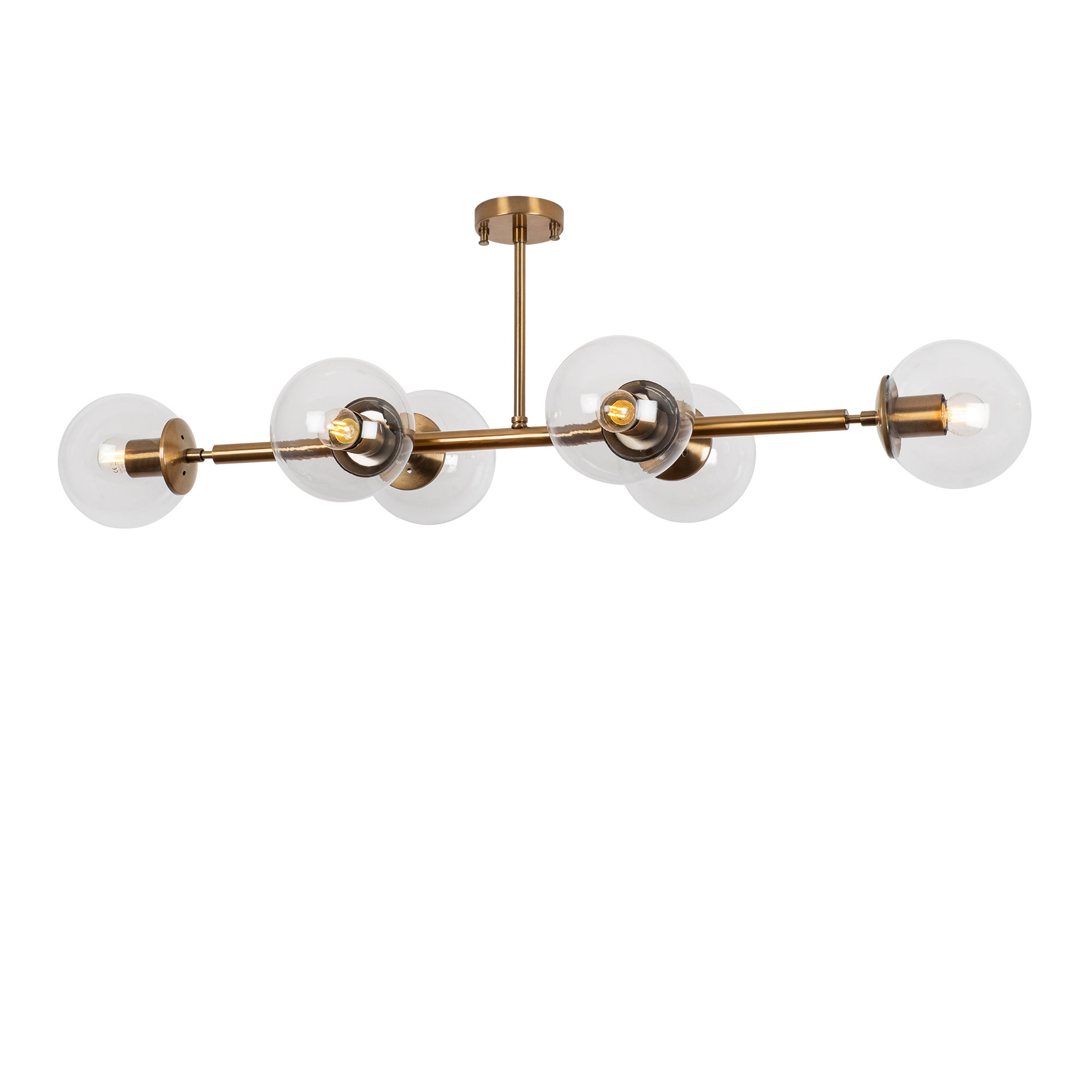 OPVIQ Stropní osvětlení FAZLI bronz čiré sklo 6