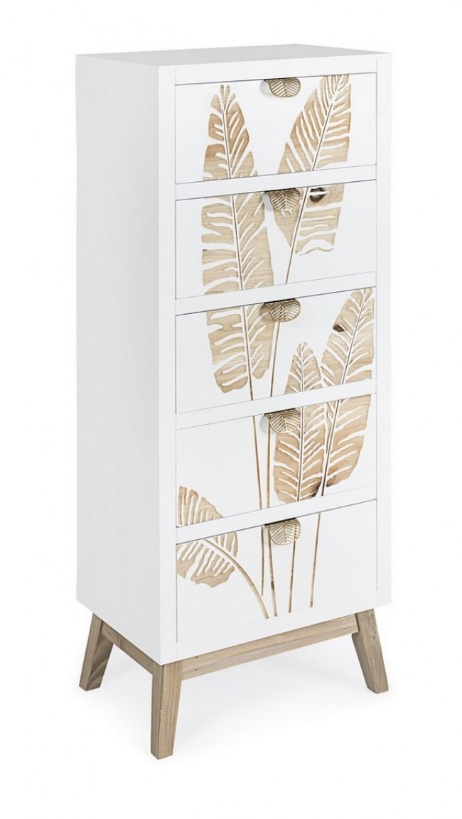 BIZZOTTO komoda FOLIUM s 5 šuplíky 110x45 cm