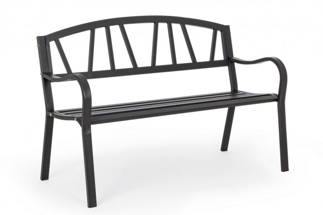 BIZZOTTO Kovová venkovní lavice JANELLE černá