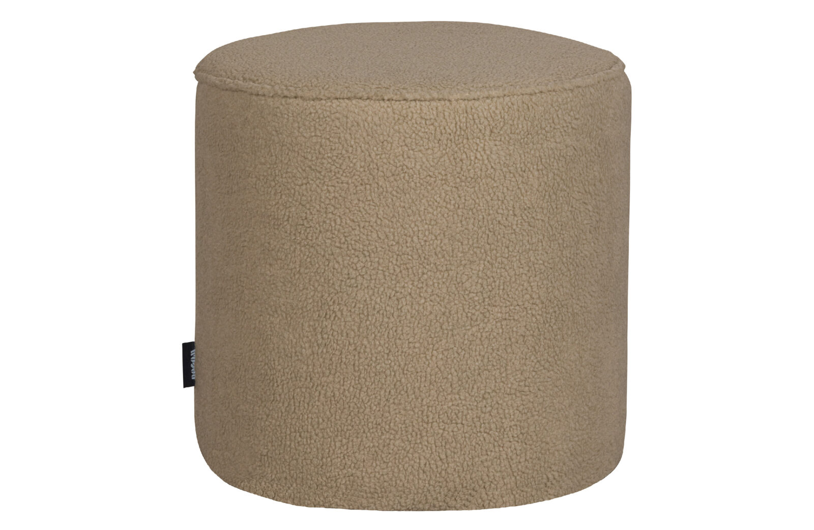 WOOOD Plyšový pouf SARA béžový