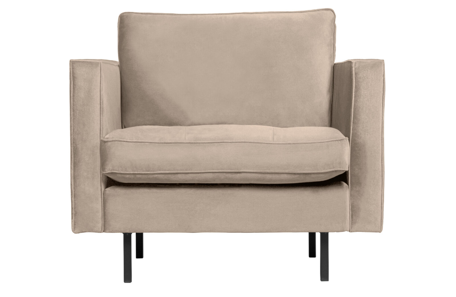 BePureHome Sametové křeslo RODEO khaki