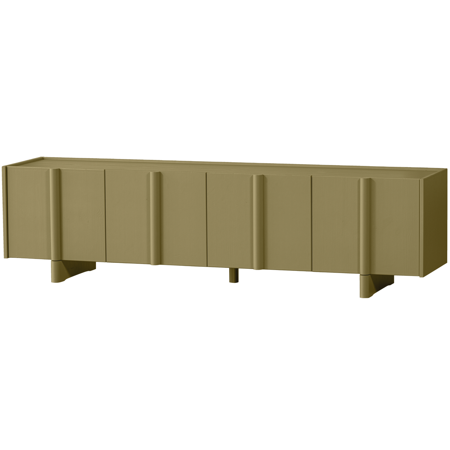WOOOD TV stolek BASU zelenožlutý 200 cm