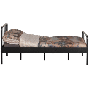 WOOOD Kovová postel MEES černá 120x200cm