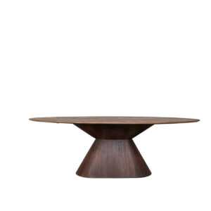 LABEL51 Oválný jídelní stůl JAGGER tmavě hnědý 240x110 cm