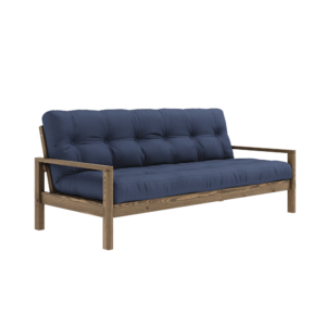 KARUP DESIGN Dřevěná rozkládací pohovka KNOB královsky modrá 205 cm