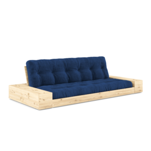 KARUP Rozkládací pohovka BASE lakovaná s postranním úložným prostorem královsky modrá 244 cm