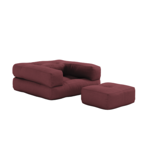 KARUP DESIGN Dětské rozkládací křeslo 3v1 MINI CUBE vínové