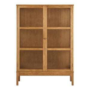 House Nordic Prosklený kabinet ZAMORA 126x90cm dub