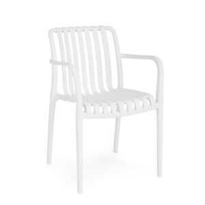 BIZZOTTO Zahradní plastová židle BILLIE bílá s područkami