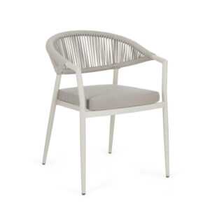 BIZZOTTO Zahradní jídelní židle MILLOR světle šedá