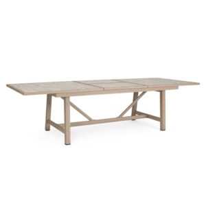 BIZZOTTO Rozkládací zahradní stůl KALIMERA světlý 212-285x106 cm