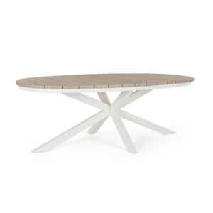 BIZZOTTO Oválný jídelní stůl ZELMAR světlý 218x115 cm