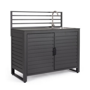 BIZZOTTO Modul zahradní kuchyňské linky s dřezem ANIA antracit 120x62 cm