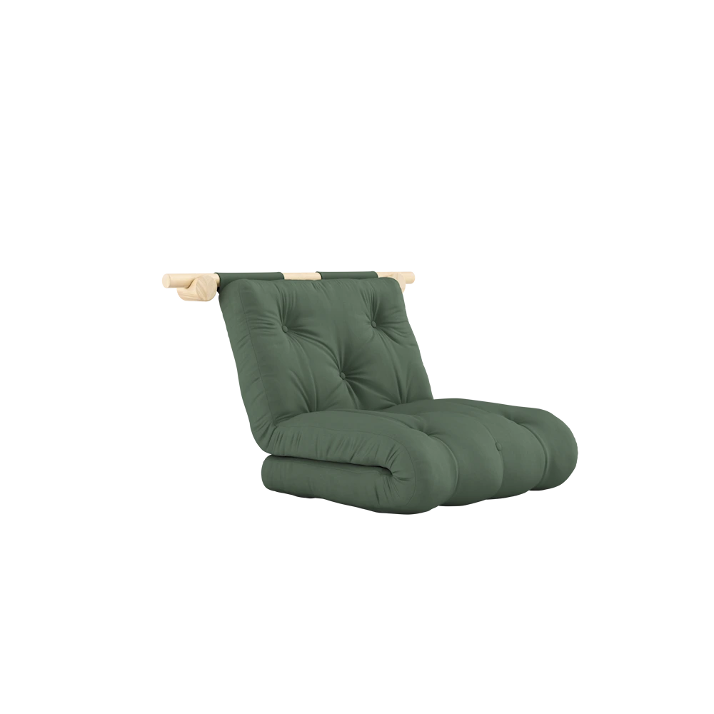 KARUP DESIGN Rozkládací křeslo HOOKED olivově zelené