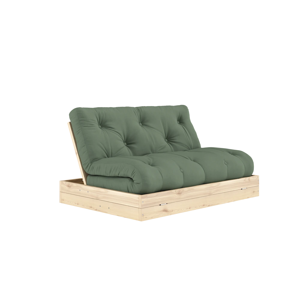 KARUP Rozkládací pohovka FLIP olivově zelená 145 cm