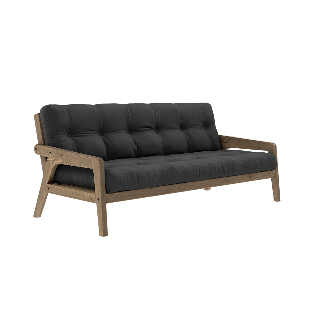 KARUP DESIGN Třímístná rozkládací pohovka GRAB černá 204 cm