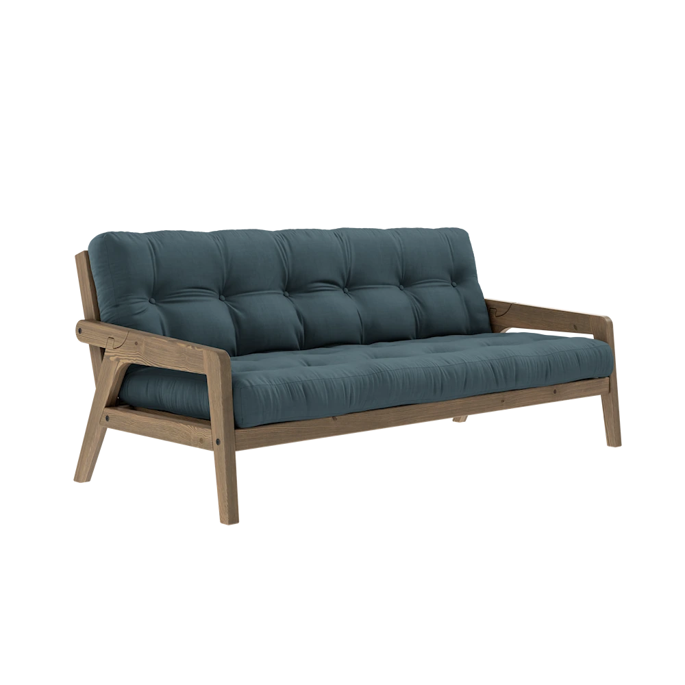 KARUP DESIGN Třímístná rozkládací pohovka GRAB petrolej 204 cm