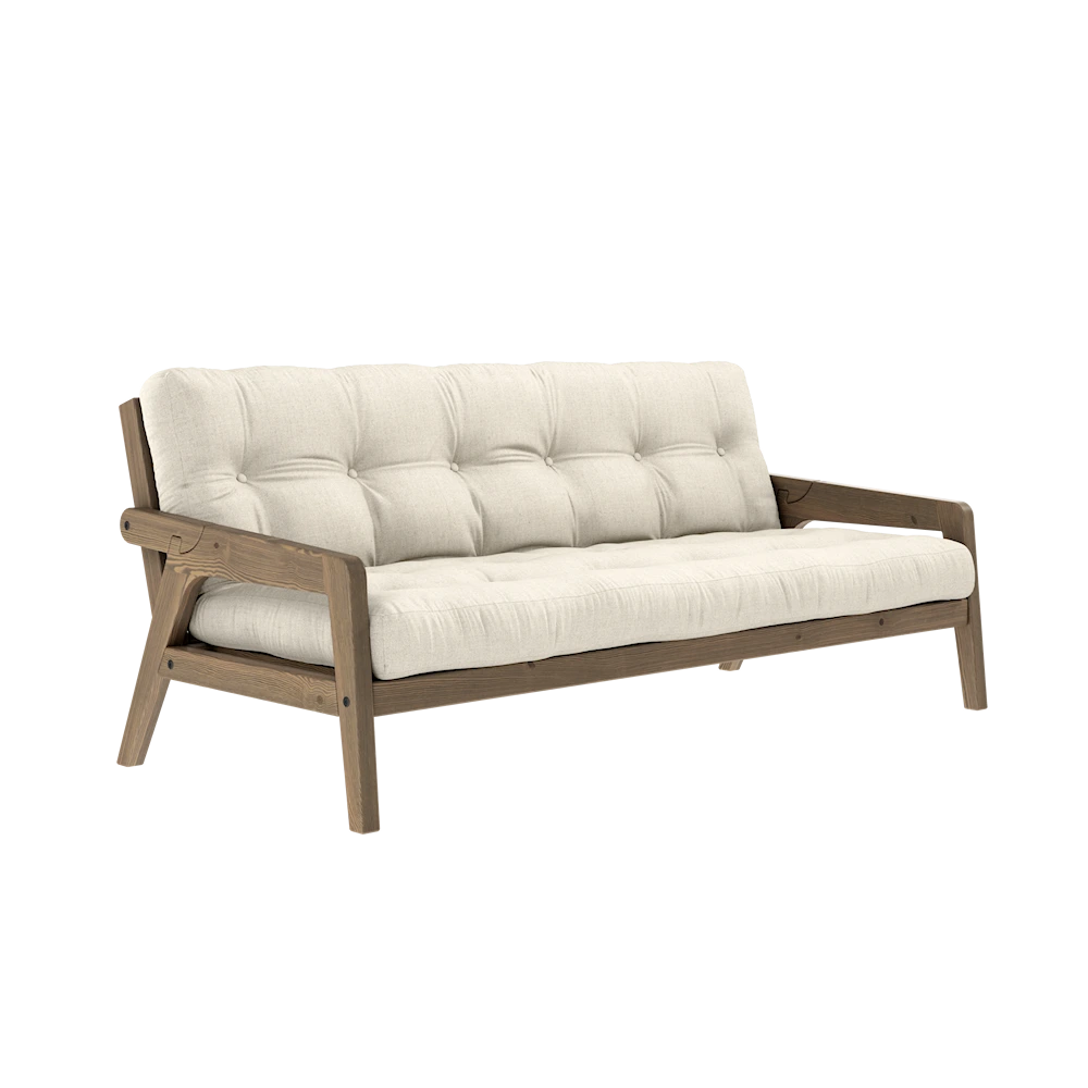 KARUP DESIGN Třímístná rozkládací pohovka GRAB lněná 204 cm