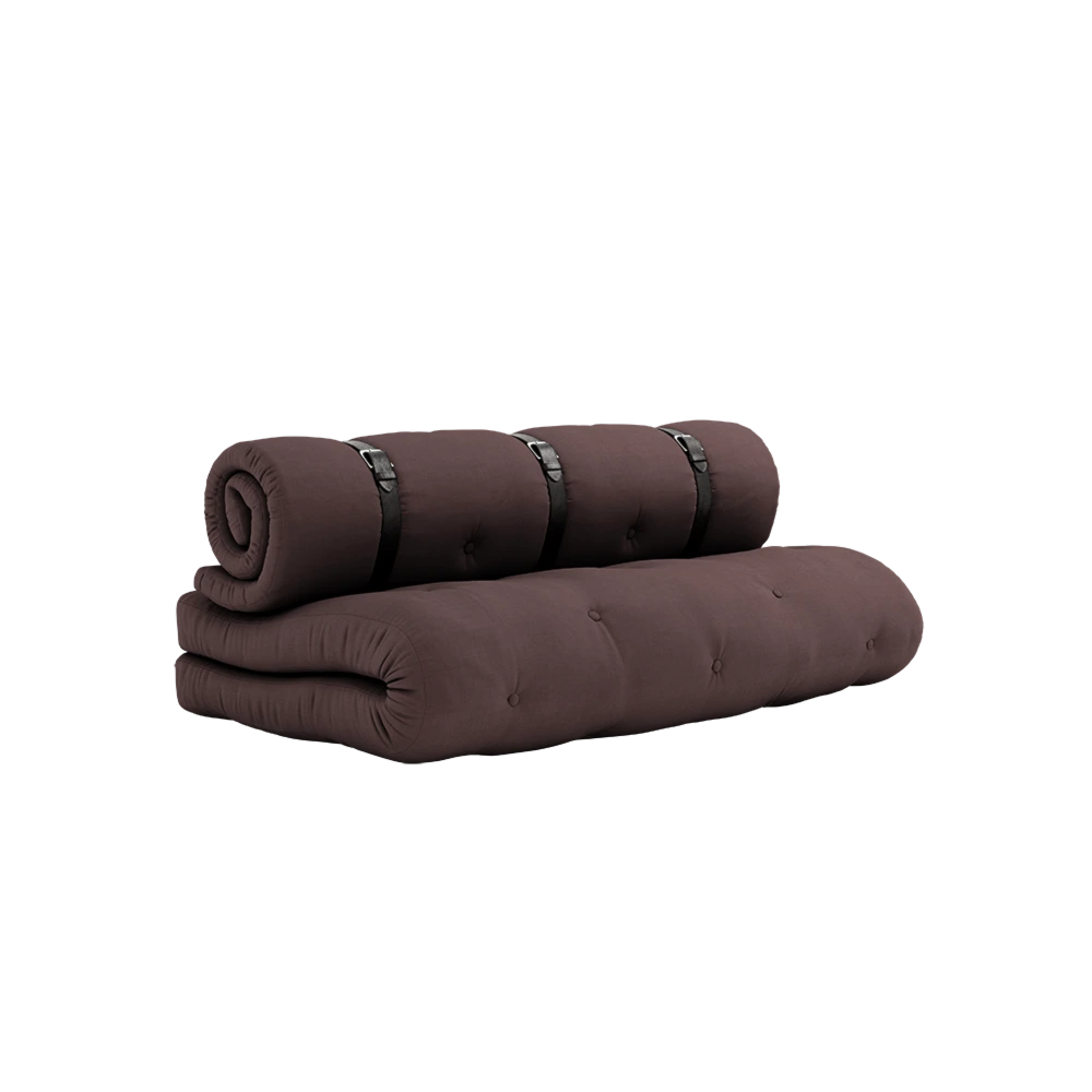 KARUP DESIGN Rozkládací pohovka BUCKLE UP tmavě hnědá 140 cm