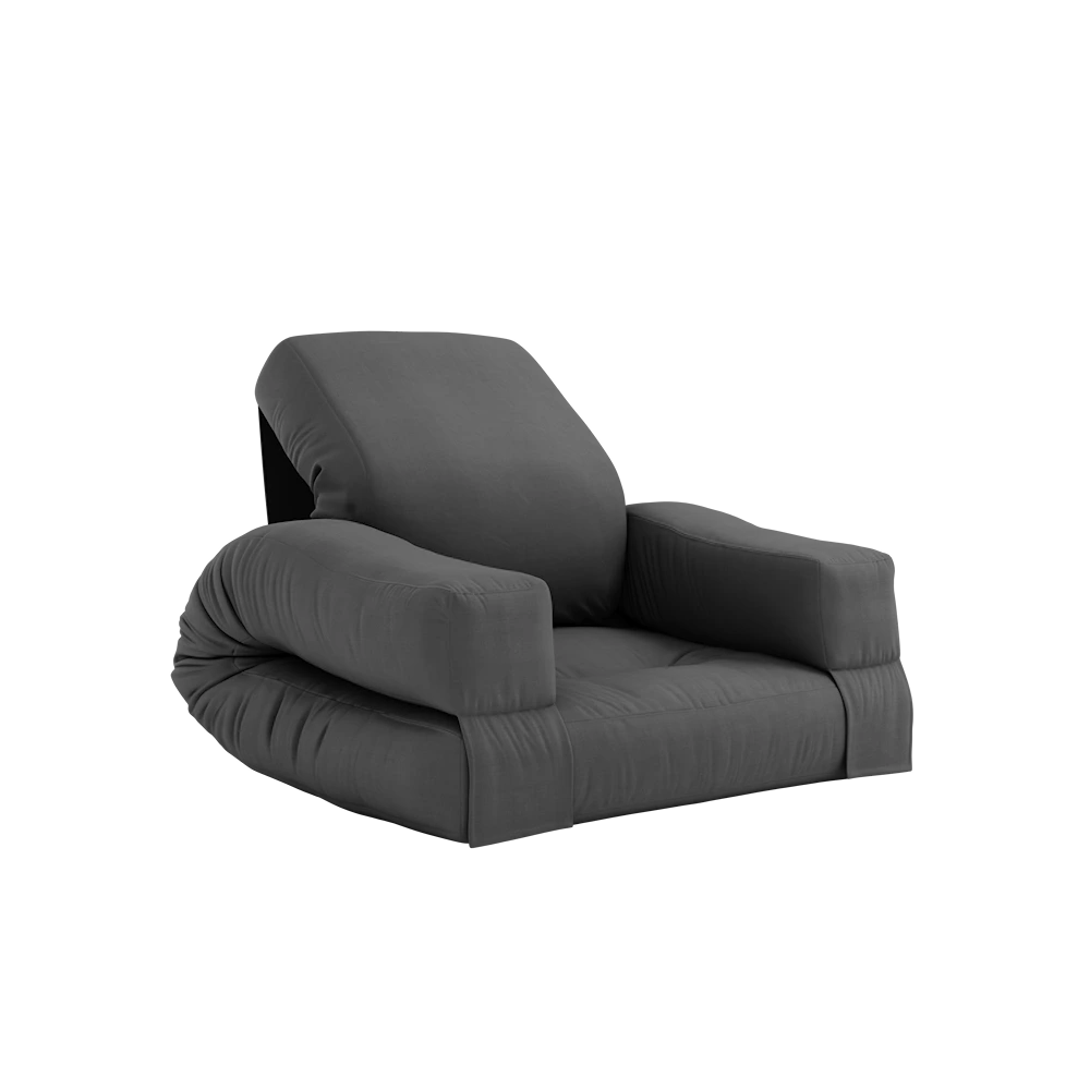 KARUP DESIGN Rozkládací dětské křesílko MINI HIPPO tmavě šedé