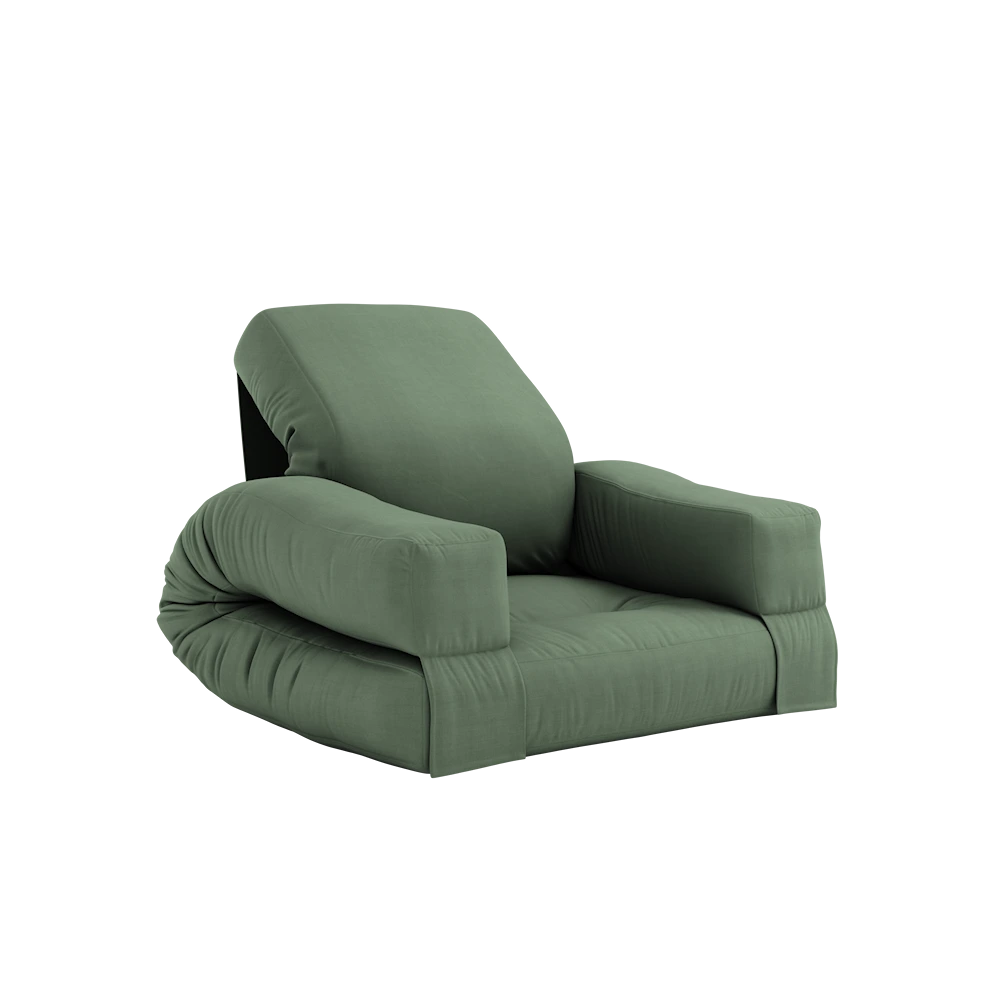 KARUP DESIGN Rozkládací dětské křesílko MINI HIPPO olivově zelené