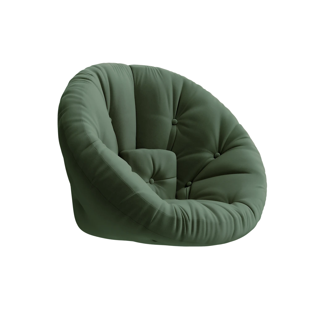 KARUP DESIGN Rozkládací křeslo NIDO olivově zelené