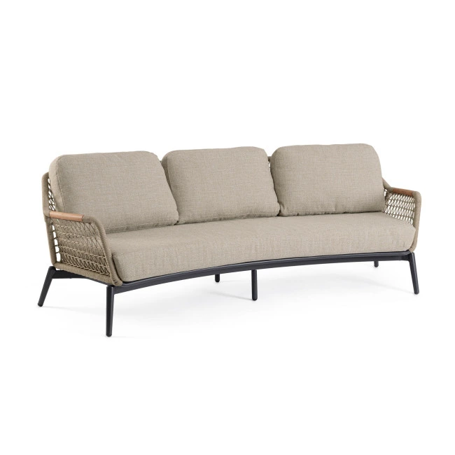 BIZZOTTO Zahradní pohovka EULERO antracit 230cm