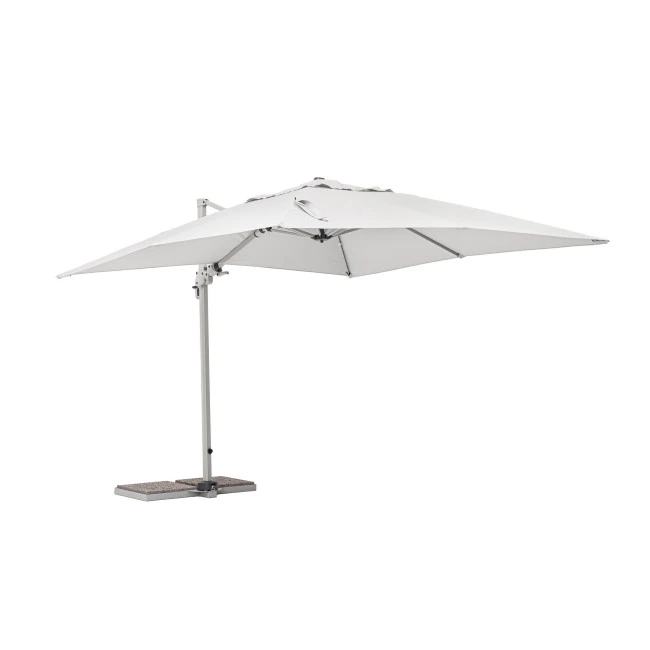BIZZOTTO Slunečník SARAGOZZA 3x3m světle šedý